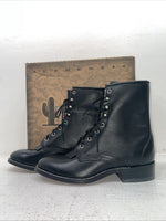 New Men’s Black Lace Up Laredo Cowboy Boots. 1220 9.5 9 1/2 D. 6-95