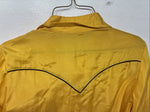New Women’s Pioneer Wear Yellow Blue Long Sleeve Button Up Medium YY-77
