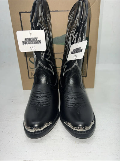 New Children’s Black Smoky Mountain Cowboy Boots. 1032BC 11.5 11 1/2z 24-107