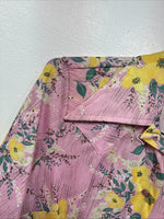 New Women’s Panhandle Slim Pink floral Long Sleeve Pearl Snap 10/32 KK-11