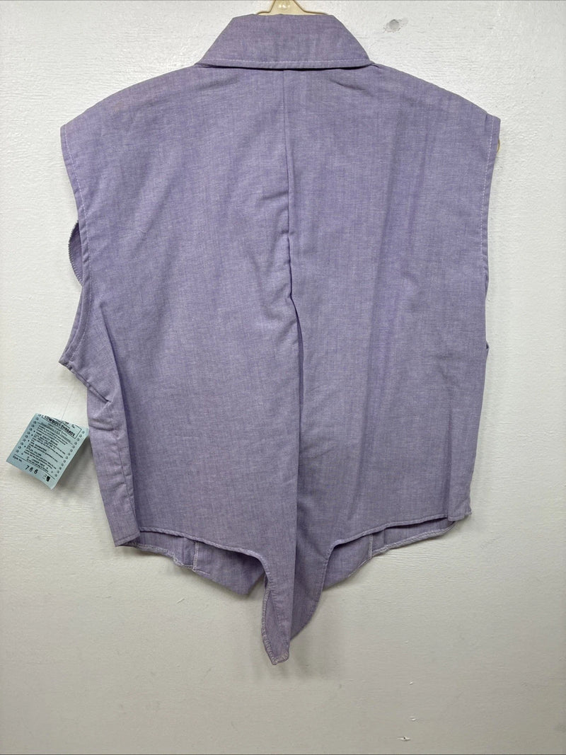 New Women’s Cowboy Threads Purple Sleeveless Button Up Small TT-20