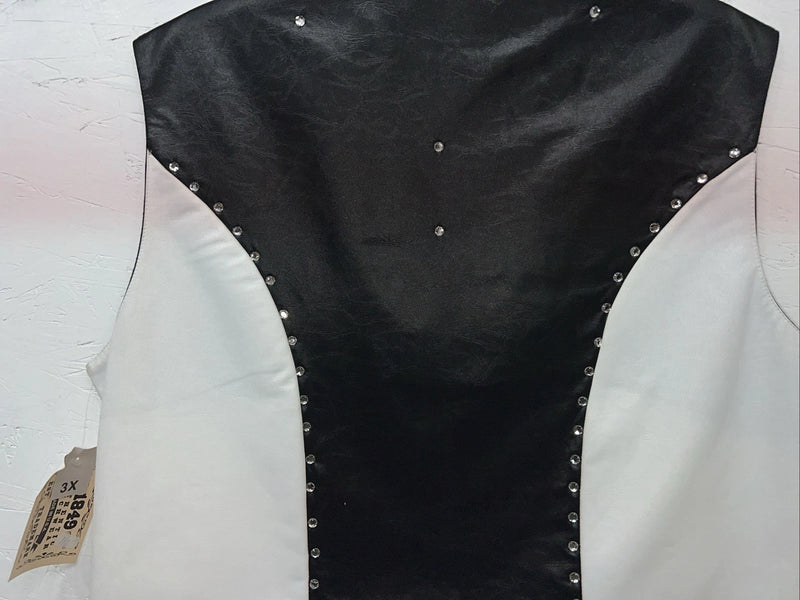 New Women’s Black White 1849 Authentic Ranchwear XXXL Show Vest WW-42