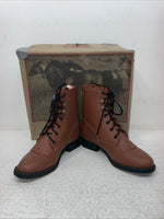 New Kids Brown Lace Up Cimarron Cowboy Boots. 2210100 12.5 12 1/2 D. 23-18