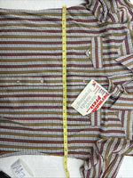 New Men’s Rock mount Multicolor Stripe Long Sleeve Pearl Snap 15.5 Medium AA-71