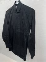 New Classix Black Long Sleeve Button Up English Shirt 13-13.4 XS AA-89