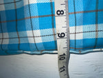 New Vintage Blue Plaid Prior Polyester Pants #C18530 VV-20