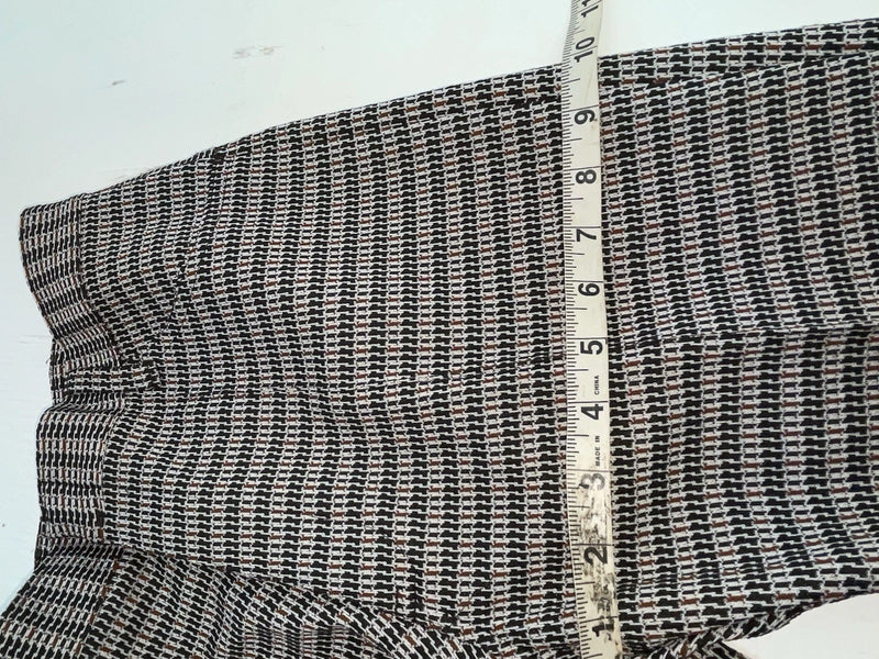 New Vintage Black Striped Panhandle Slim Polyester Pants #8076 OO-93