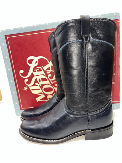 New Women’s Navy Acme Cowboy Boots. 8007 7 M. 18-64