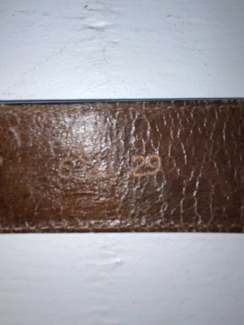 New Brown Genuine Leather Acme Tooled 29” Belt #6921 JJ-28