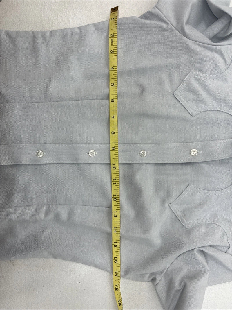 New Women Mesquite Blue Long Sleeve Button Up Size 30 KK-50