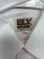 New Kids ELY Classic White Long Sleeve Pearl Snap Size 14 CC-118