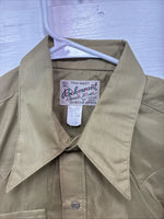 New Men’s Rockmount Green Long Sleeve Pearl Snap Medium X-10