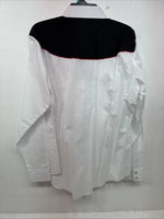 New Women’s Country Charmers White Flame Long Sleeve Pearl Snap XL II-63