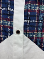 New Men’s Cowboy Threads White Multiple Color Long Sleeve Button Up Medium K-21