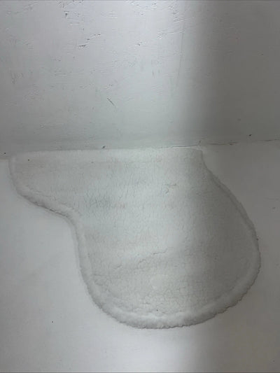 New White Wool English Saddle Seat Cover PP-17