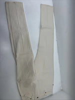 New Women’s Cowboy Cut White Denim Jeans. 15x34 J-8