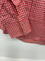 New Boys Rockmount Red Checker Long Sleeve Pearl Snap Size 16 DD-87