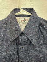 New Men’s Tem Tex Blue Jean Long Sleeve Pearl Snap 15 Medium AA-74