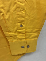 New Men’s Wrangler PBR Yellow Long Sleeve Button Up Large V-40