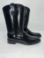 New Women’s Black Vamp And Foxing Cowboy Boots. S416 6.5  6 1/2 M. 19-69