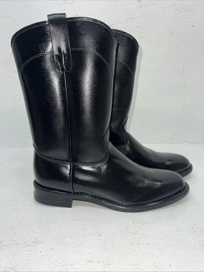 New Women’s Black Vamp And Foxing Cowboy Boots. S416 6.5  6 1/2 M. 19-69