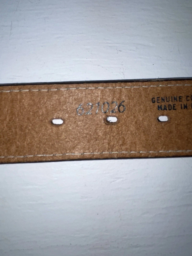 New Brown Genuine Leather Wrangler Stripes And Pendent 34” Belt #621026 Z-146