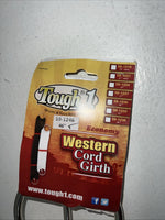 New Tough 1 White Red Western Mohair Cord Girth 46” #59-1246 BB-21
