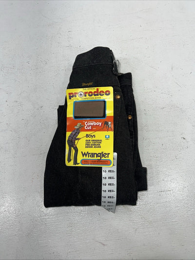 New Boys Black Wrangler Pro Rodeo Cowboy Cute Denim Jeans. 10 Regular B-36