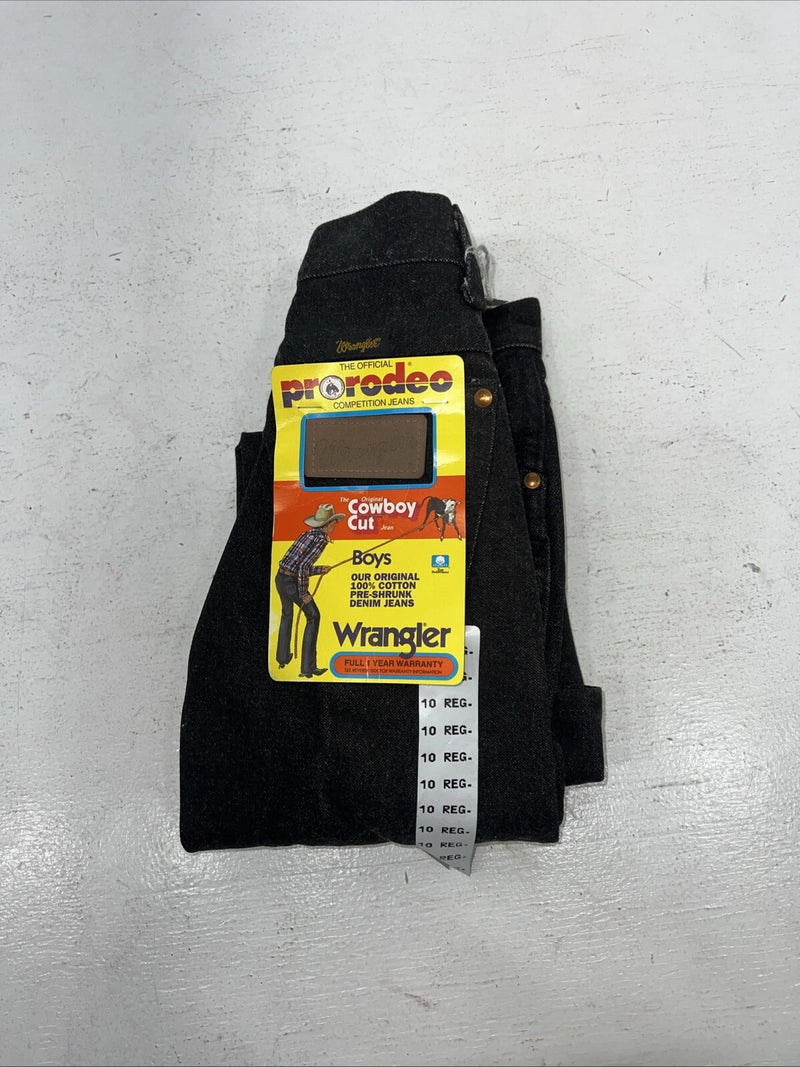 New Boys Black Wrangler Pro Rodeo Cowboy Cute Denim Jeans. 10 Regular B-36