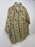 New Women’s ELY Plains Yellow Green Floral Long Sleeve Pearl Snap 16 GG-19