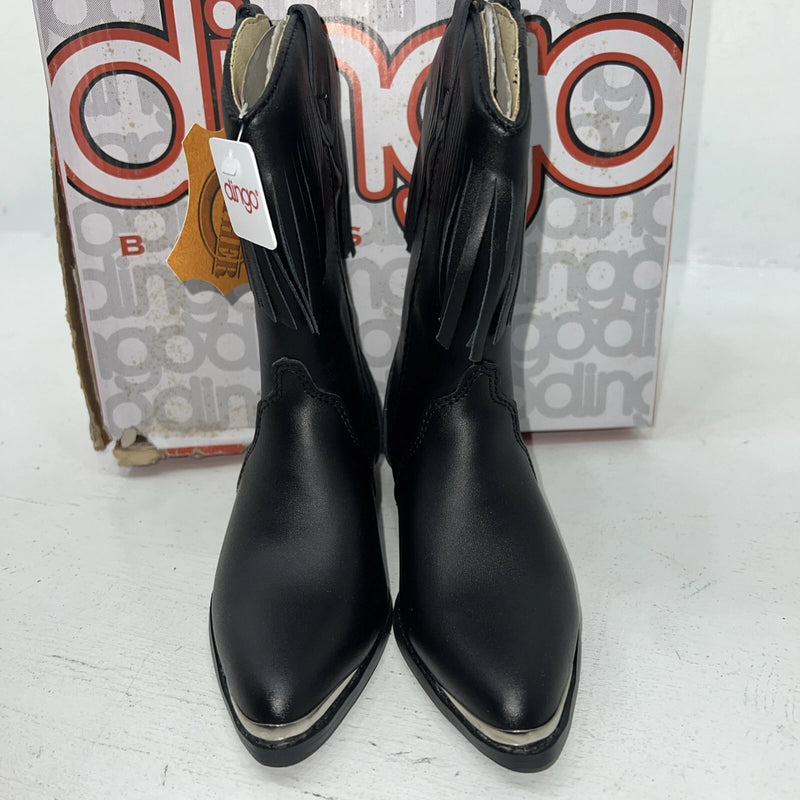 New Children’s Black Dingo Cowboy Boots With Fringe. 11 D. 24-72