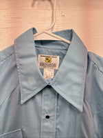 New Men’s Dickson Jenkins Blue Long Sleeve Pearl Snap 16 Large CC-70