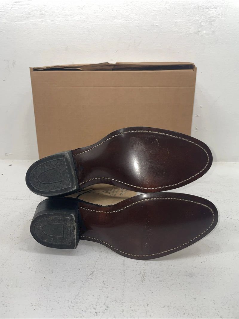 New Men’s Cream Texas Brand Cowboy Boots. 7899 10.5 10 1/2 D. 6-71