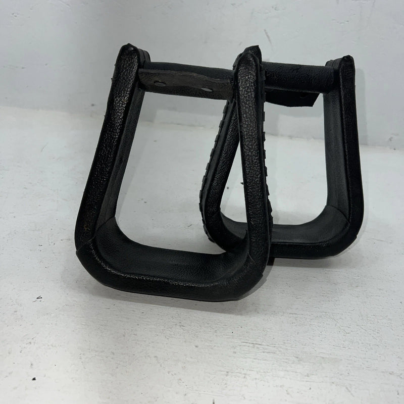 New Black Leather Lace Stirrups FF-15