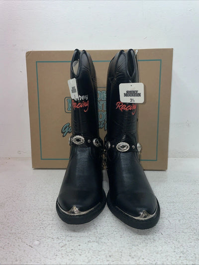 New Youth Black Smoky Mountain Cowboy Boots. 1079 Y 3.5 3 1/2. 22-64