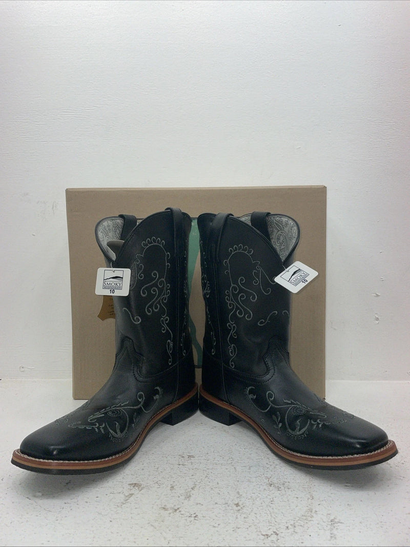 New Men’s Black Smoky Mountain Cowboy Boots. 6843 10. 7-49
