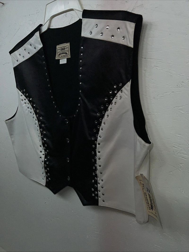 New Women’s Black White 1849 Authentic Ranchwear XXXL Show Vest WW-42