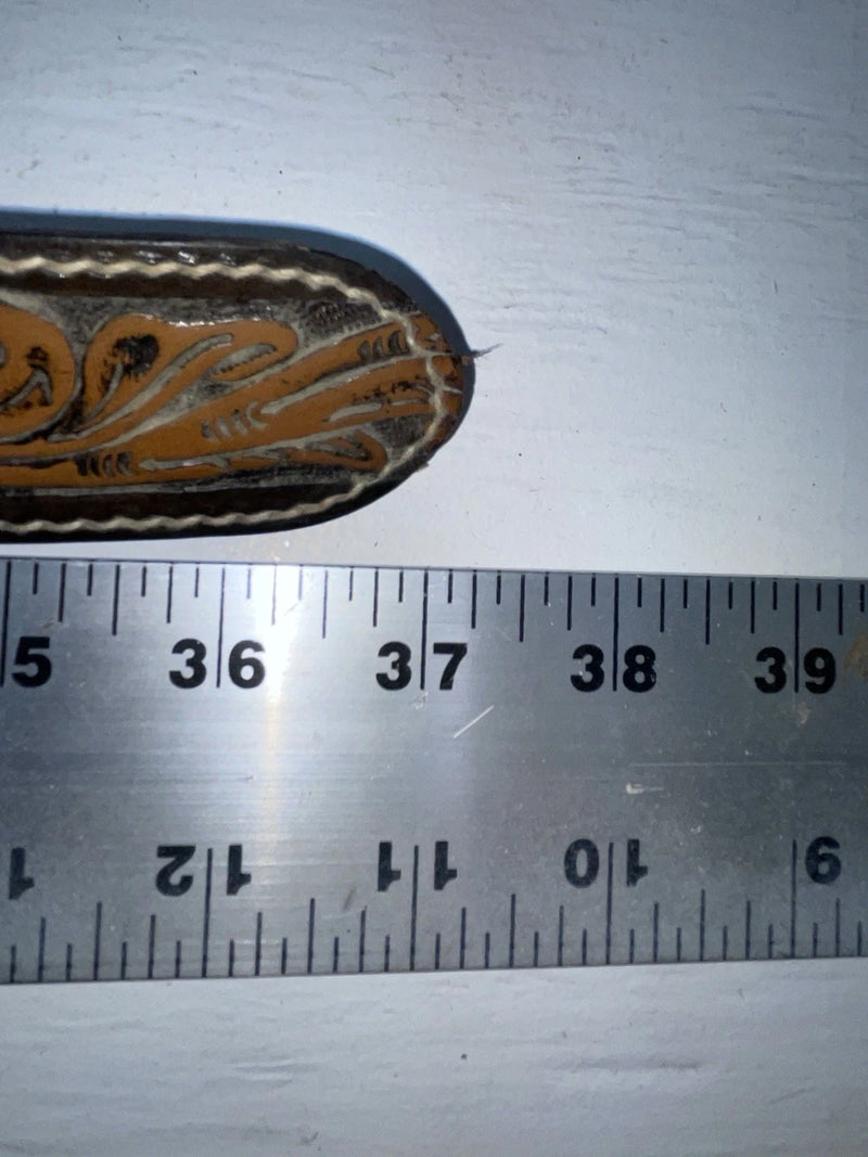New Brown Genuine Leather Perkies Tooled 32” Belt #7512 NN-13 
