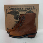 New Women’s Brown American West Cowboy Boots. 59003 9.5 9 1/2 M. 16-131