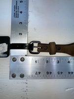 New Black Genuine Leather Double S Weaved And Pendent 30” Belt JJ-123