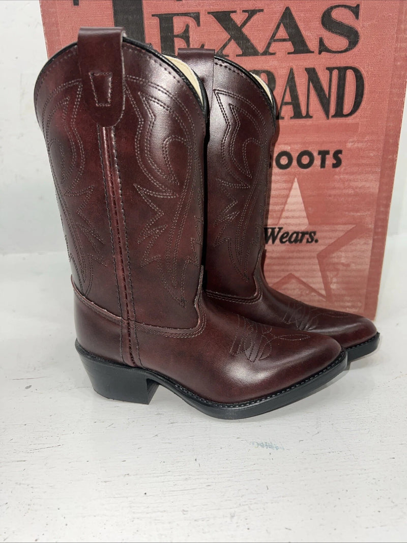New Children’s Brown Texas Brand Cowboy Boots. C202 10 D 24-21