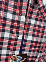 New Women’s Panhandle Slim Red Plaid Long Sleeve Pearl Snap Size 32 KK-67