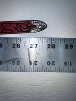 New Red Genuine Leather Chambers Tooled 20” Belt #WY347 NN-52