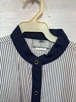 New Boys Cowboy Threads Blue White Long Sleeve Button Up Large DD-5