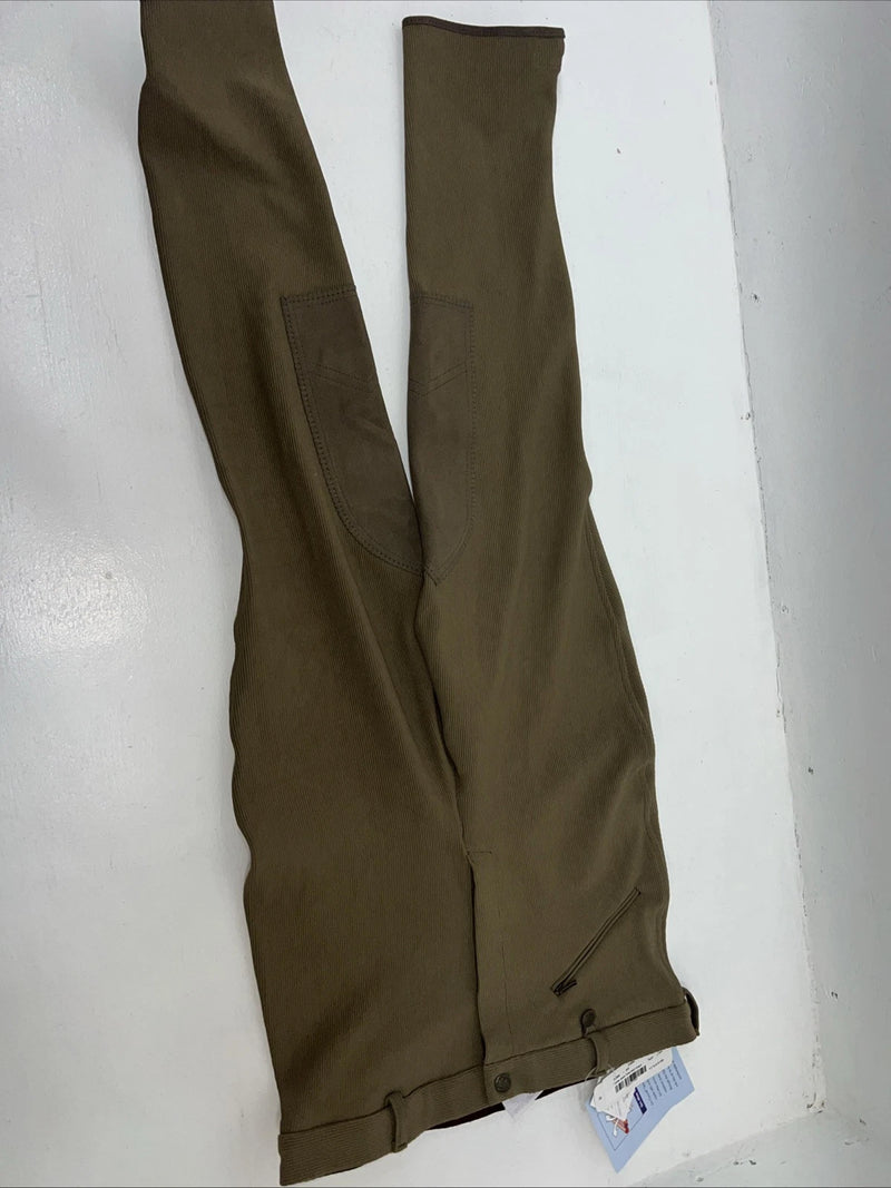 New Women’s Sport Riders Brown English Riding Breeches. 34 R #83559 D-65