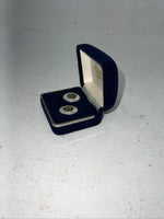 New Women’s Montana Silversmiths Silver Black Gold Round Earrings. ER354 A-36