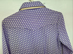 New Women’s Panhandle Slim Purple Body Suit Long Sleeve Button Up Medouk LL-64