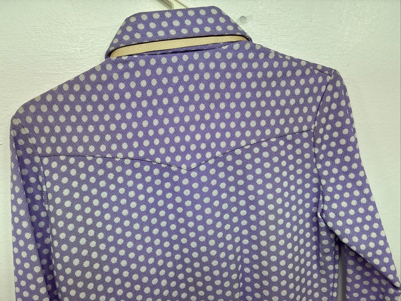 New Women’s Panhandle Slim Purple Body Suit Long Sleeve Button Up Medouk LL-64