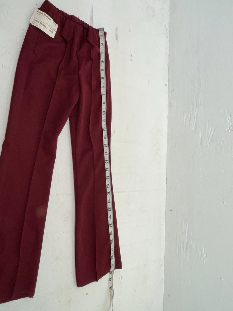 New Vintage Red Fenton Westerns Polyester Pants #310 3A-91