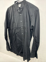 New Classix Black Long Sleeve Button Up English Shirt Medium II-35